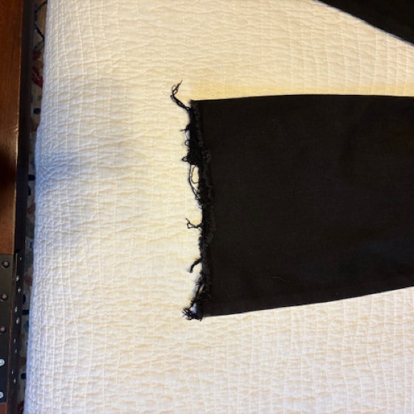 Judy Blue Black Flare Jeans with Frayed Hem - Picture 5 of 9